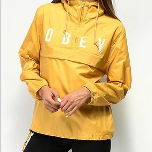 Obey yellow windbreaker